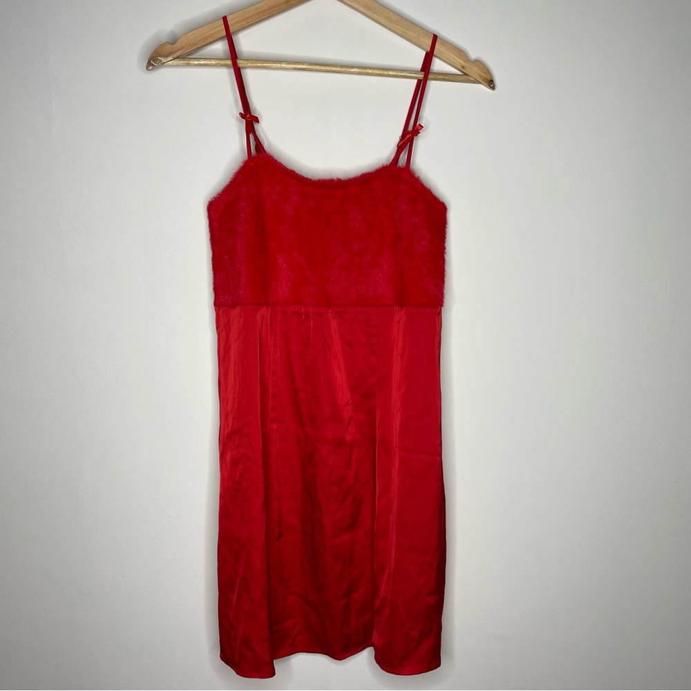 NWT For Love & Lemons x Victoria’s Secret Beautiful Red Slip Dress size M